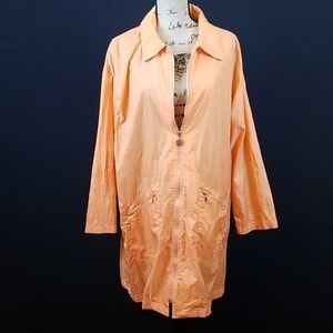 DVF the color authority neon ornage rain jacket J3